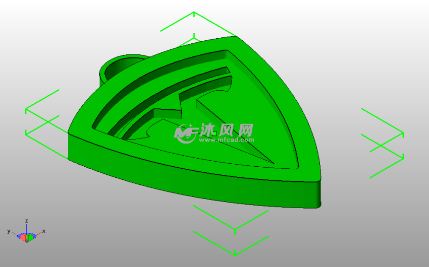 特斯拉钥匙链斜视图