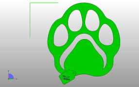 小熊脚印书签俯视图