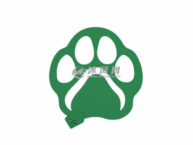 小熊脚印书签效果图