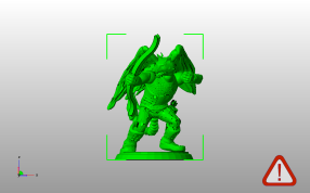 翼龙人雕像主视图