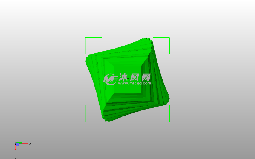 螺旋台阶花瓶俯视图