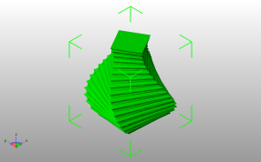 螺旋台阶花瓶斜视图