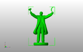  列宁雕像主视图