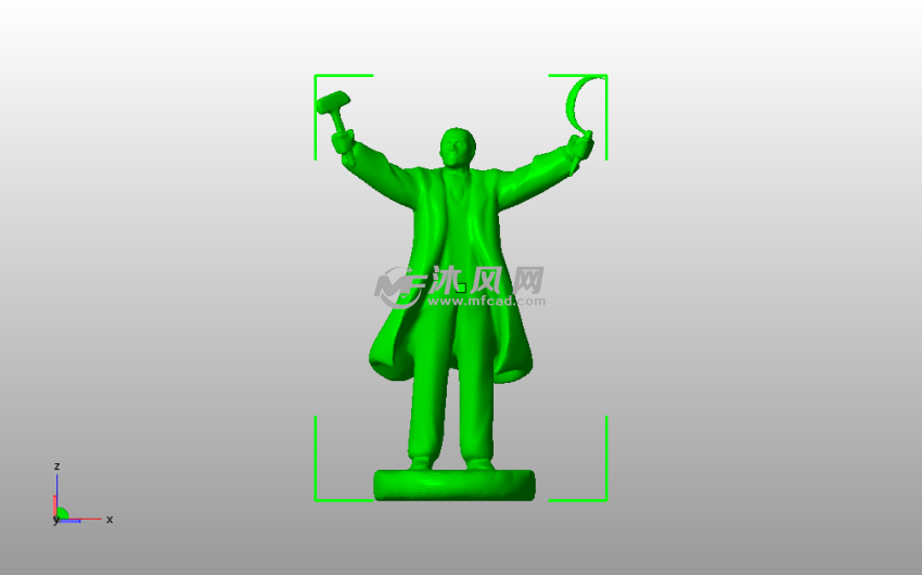  列宁雕像主视图