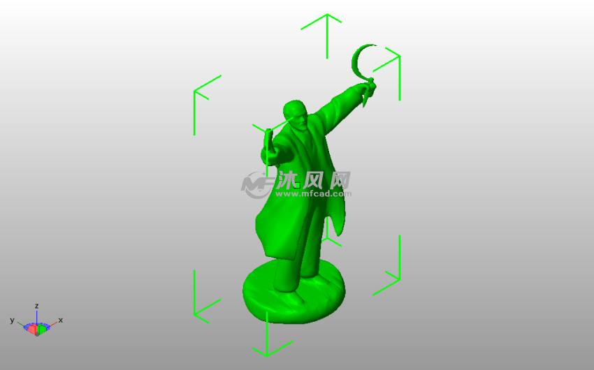  列宁雕像斜视图