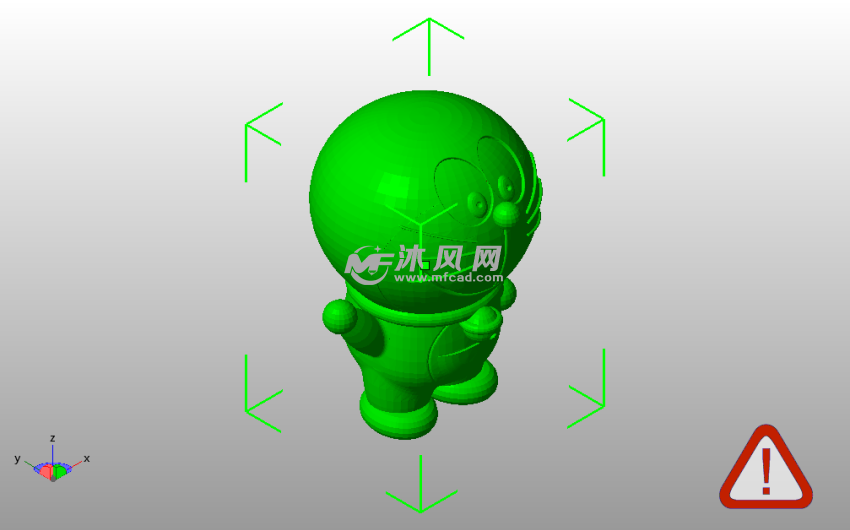 哆啦A梦模型斜视图