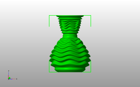 大肚子螺纹花瓶主视图
