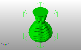 大肚子螺纹花瓶斜视图
