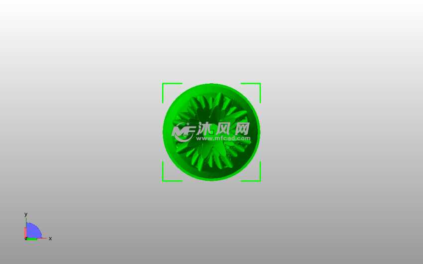 菠萝叶花瓶俯视图