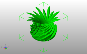 菠萝大叶花瓶斜视图