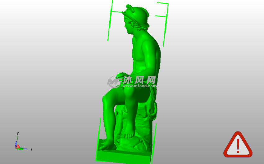  洗澡的少年侧视图