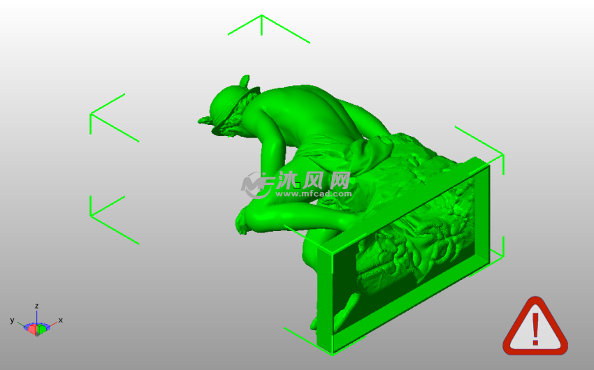  洗澡的少年斜视图