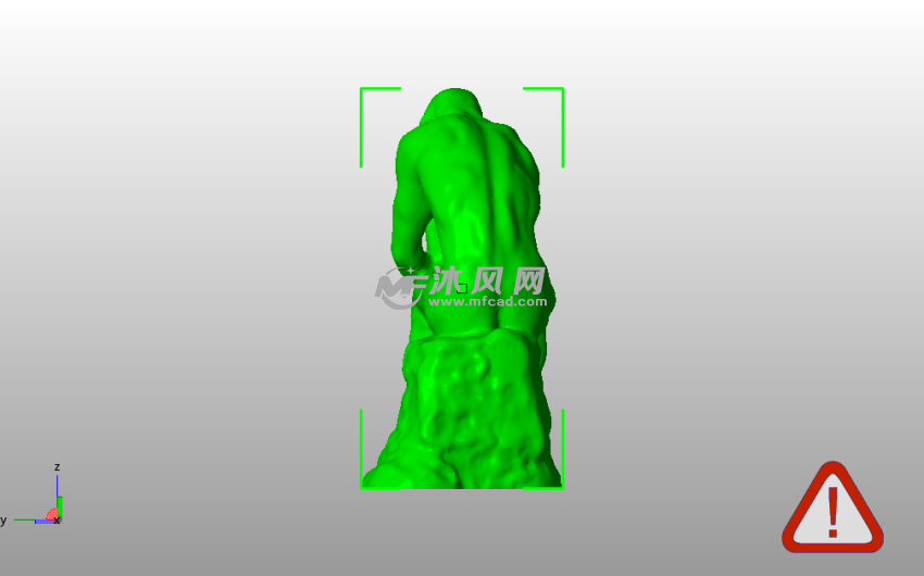 思想者雕像后视图