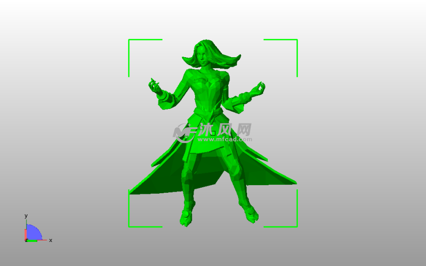 杀手丽娜雕像主视图