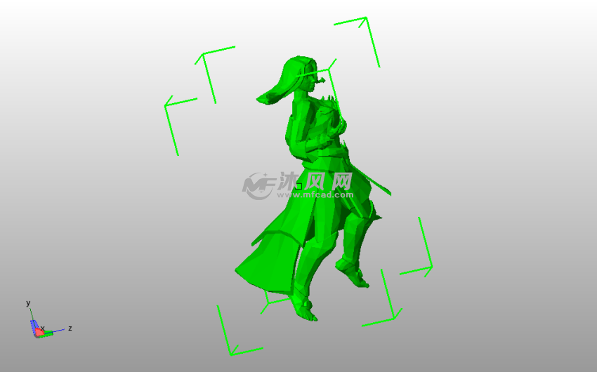 杀手丽娜雕像侧视图