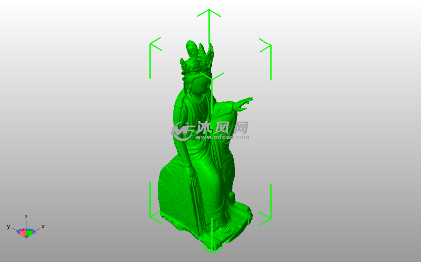 莆仙戏雕像斜视图