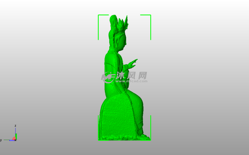 莆仙戏雕像侧视图