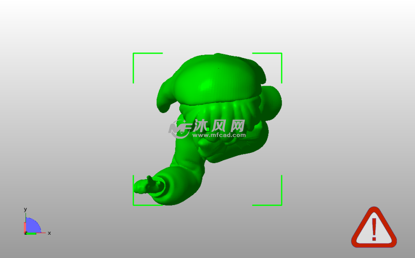 卡通人物雕像俯视图