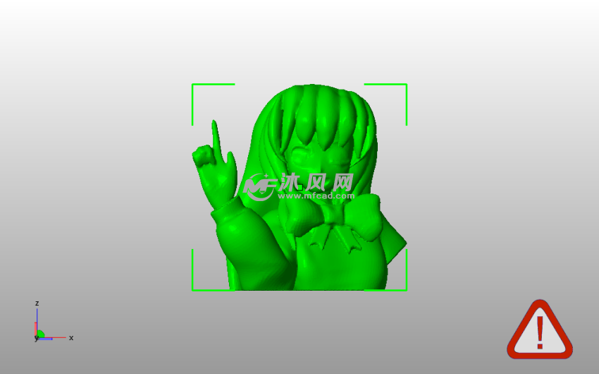 卡通人物雕像主视图