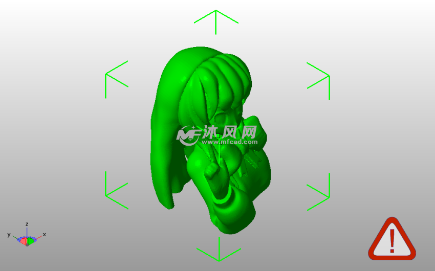 卡通人物雕像斜视图