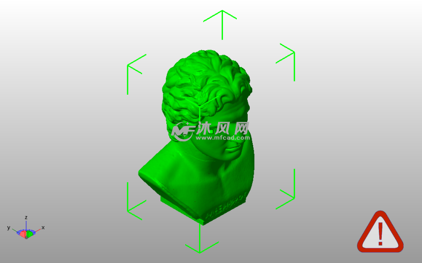 大卫半身像斜视图
