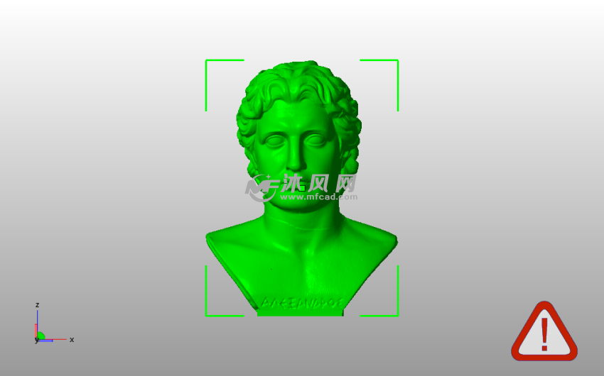 大卫半身像主视图