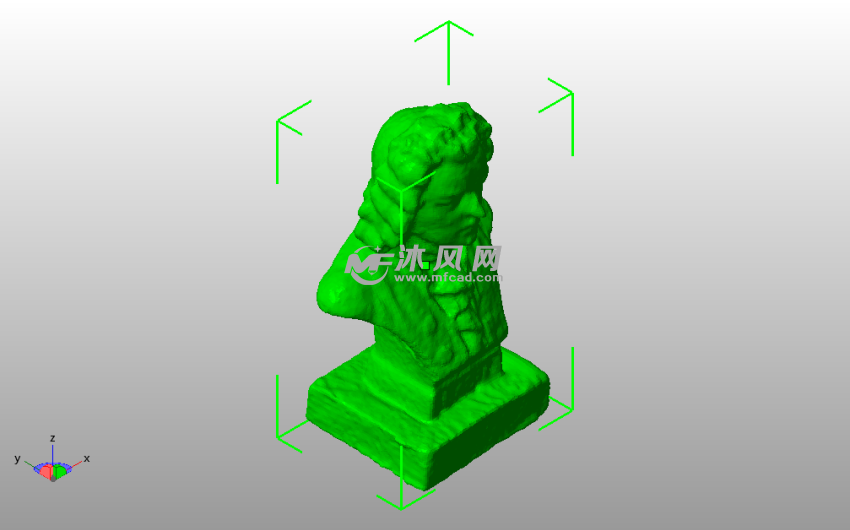 巴赫人物雕像斜视图