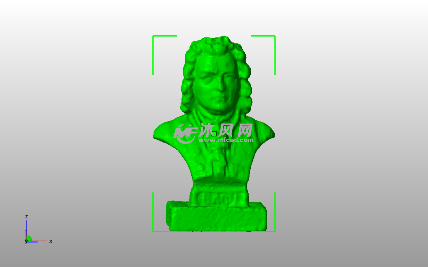 巴赫人物雕像主视图