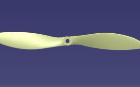 无人机螺旋桨模型设计平视图