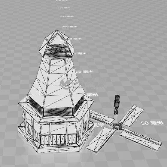 魔幻小风车模型-白色