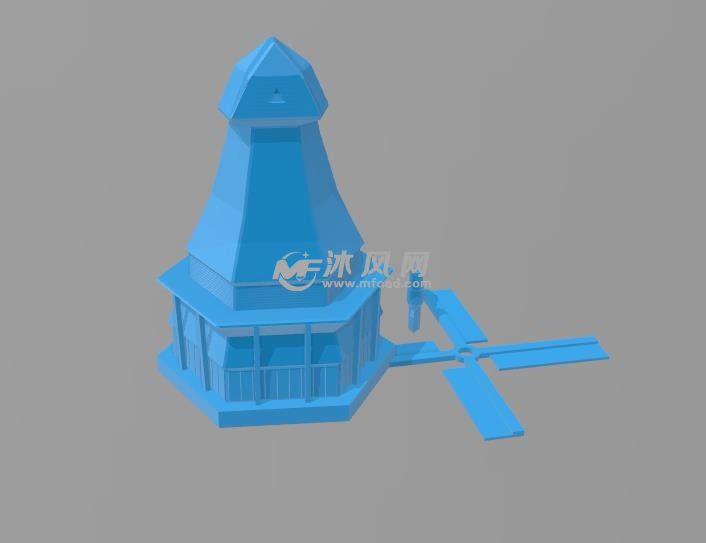 魔幻小风车模型-渲染色