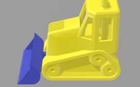 小铲土机模型侧面