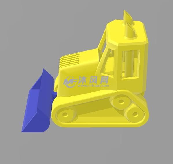小铲土机模型侧面