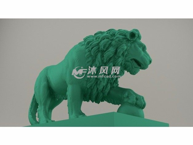 3D扫描狮子-主视图