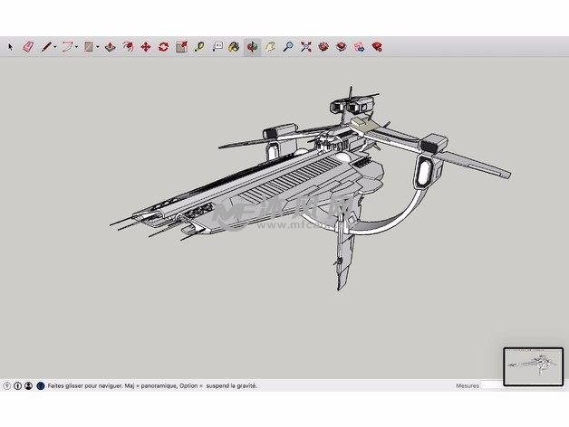 吉尔伽美什宇宙飞船斜视图
