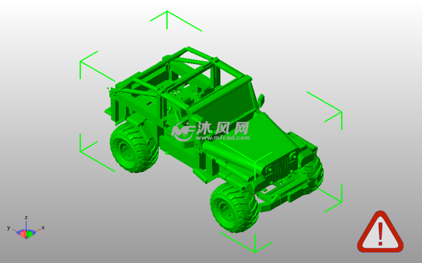 吉普车模型斜视图