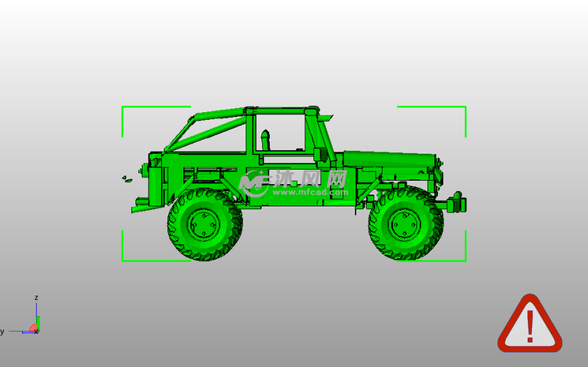 吉普车模型侧视图