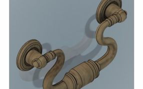  门拉手模型效果图