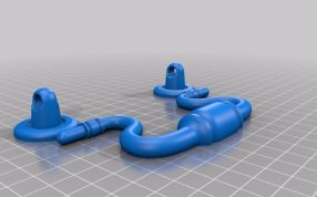  门拉手模型拉手和固定环