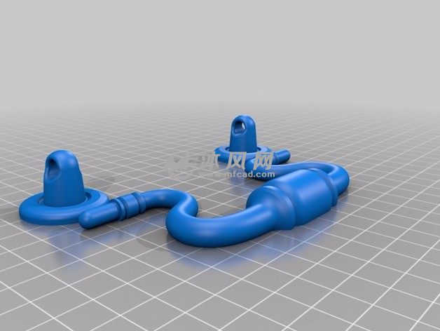  门拉手模型拉手和固定环