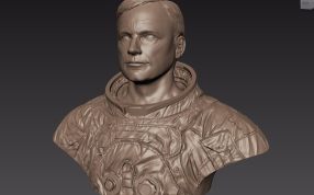 宇航员雕像效果图