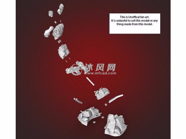 红浩克模型零件图