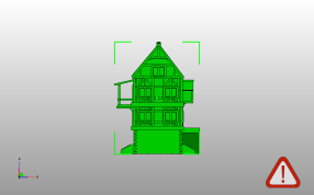 三层别墅模型侧视图