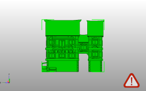 三层别墅模型主视图
