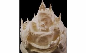 圣诞节小雕像俯视图