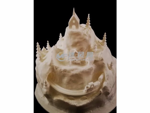 圣诞节小雕像俯视图