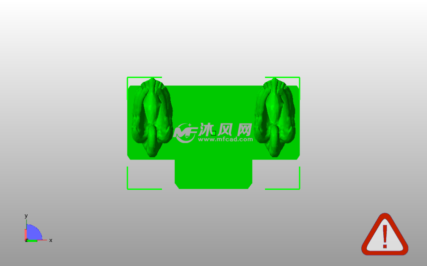 天鹅台阶模型俯视图