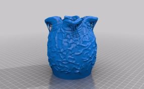 外星人蛋花盆主视图