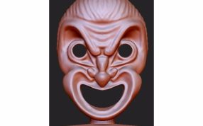 希腊剧院面具效果图