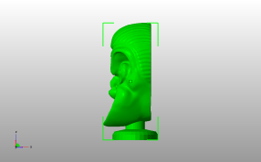 希腊剧院面具侧视图